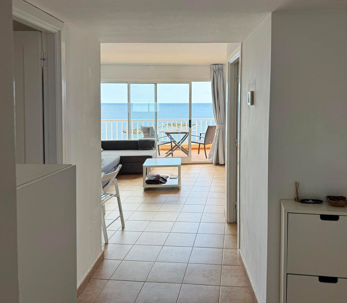 Sala d'estar de Àtic en venda en Santa Eulària des Riu amb Terrassa, Balcó i Piscina comunitària