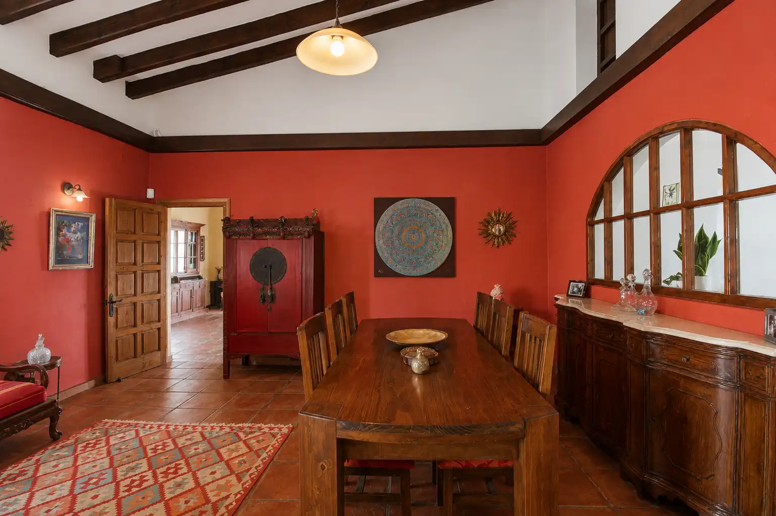 Comedor de Finca rústica en venta en Mijas con Aire acondicionado, Calefacción y Jardín privado