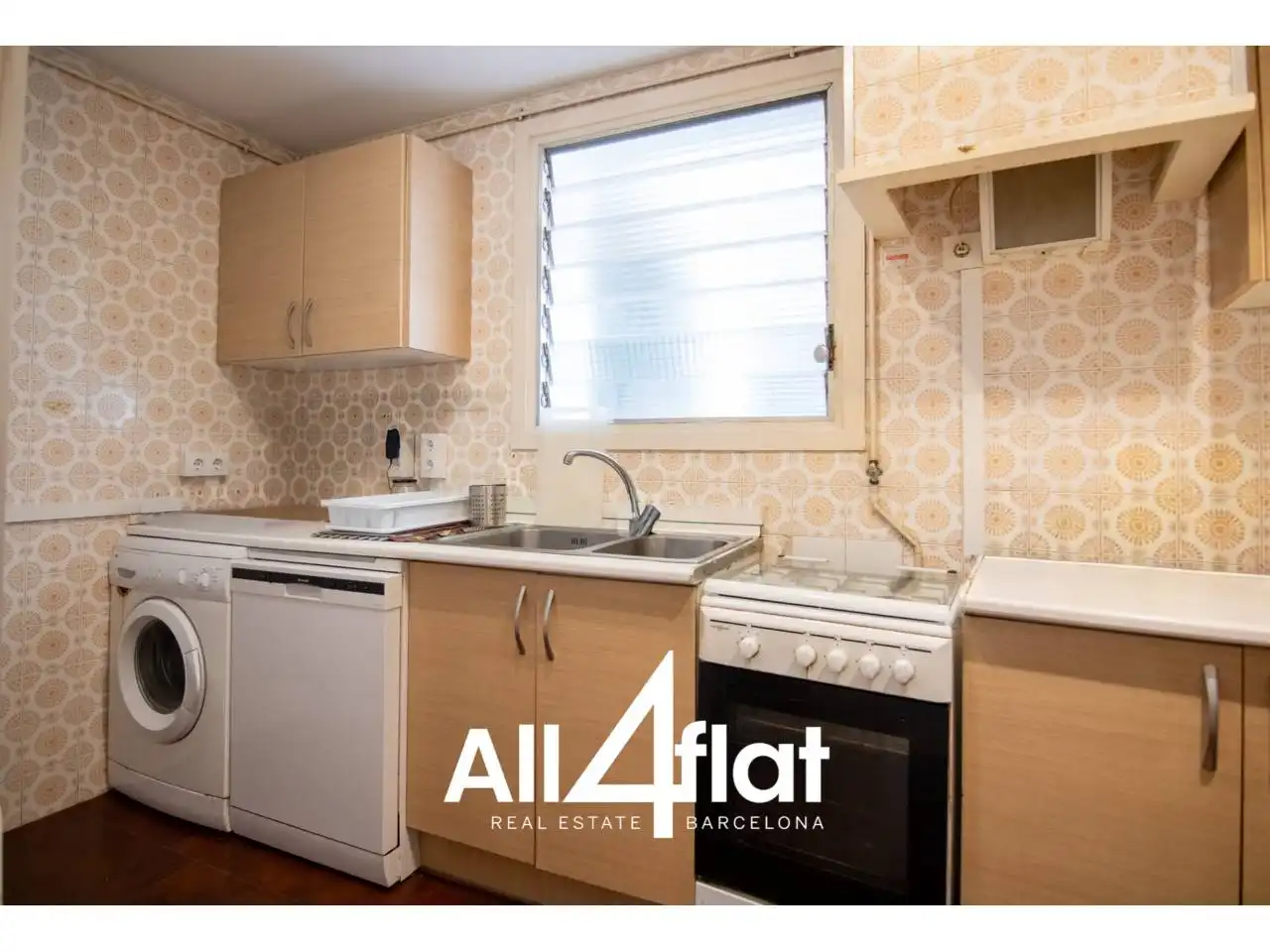 Küche von Wohnung zur Miete in Barcelona mit Klimaanlage, Heizung und Parkett