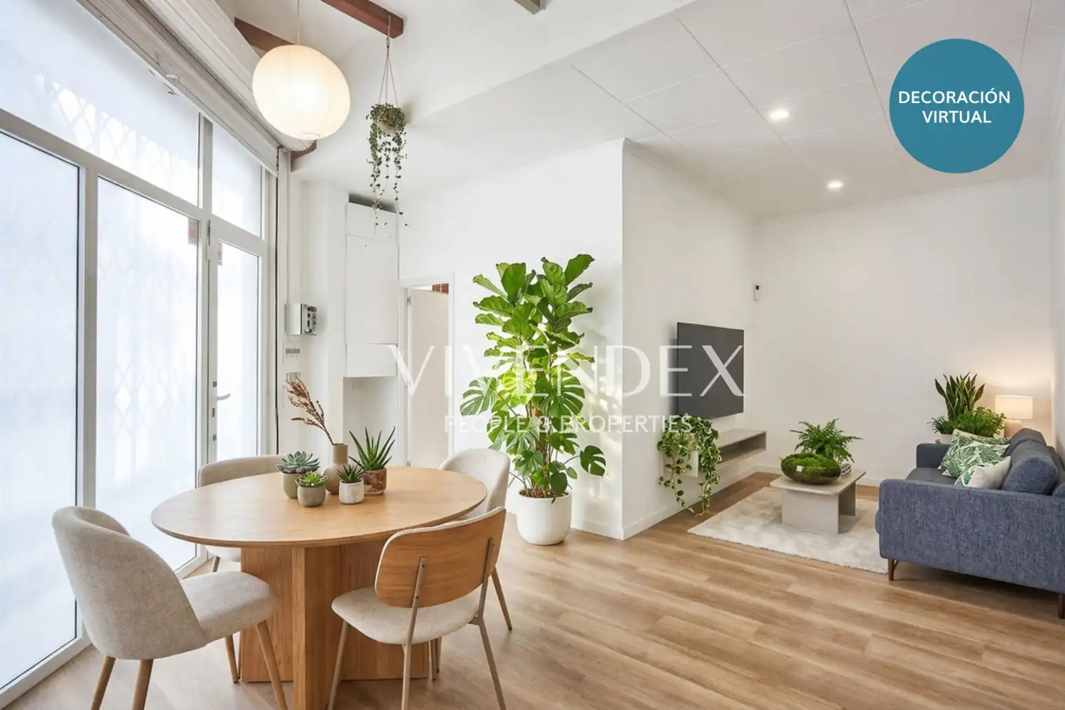 Living room of Flat for sale in L'Hospitalet de Llobregat  with Parquet flooring