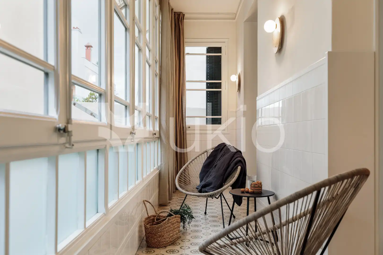 Balcony of Apartments for rent in Barcelona  with Air Conditioner, Heating and Furnished