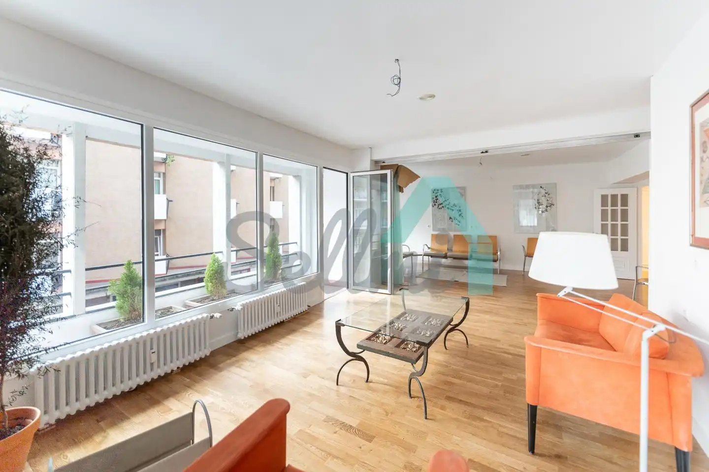 Sala de estar de Piso para compartir en Oviedo  con Calefacción, Terraza y Amueblado