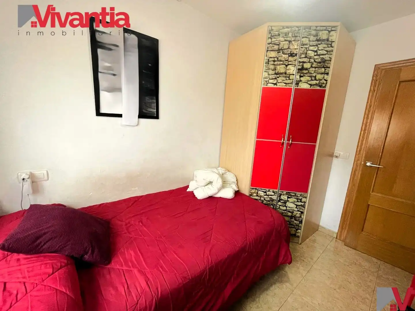 Schlafzimmer von Dachboden zum Verkauf in Lorca mit Klimaanlage, Terrasse und Abstellraum