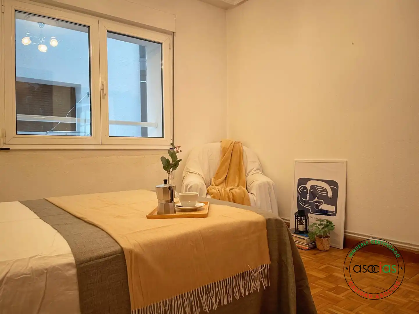 Schlafzimmer von Wohnung zum Verkauf in Gijón  mit Heizung und Balkon