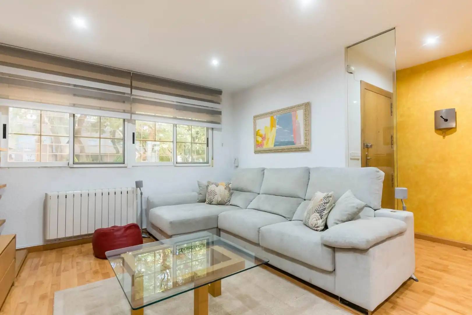 Sala d'estar de Casa adosada de lloguer en Murcia amb Calefacció, Parquet i Terrassa