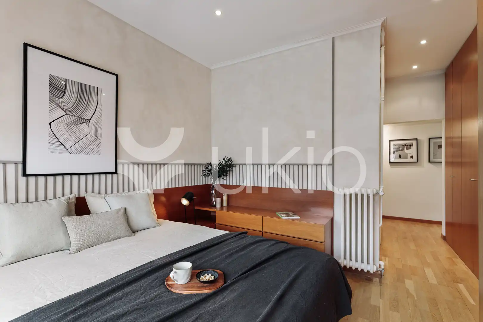 Dormitori de Apartament de lloguer en Barcelona amb Aire condicionat, Calefacció i Terrassa