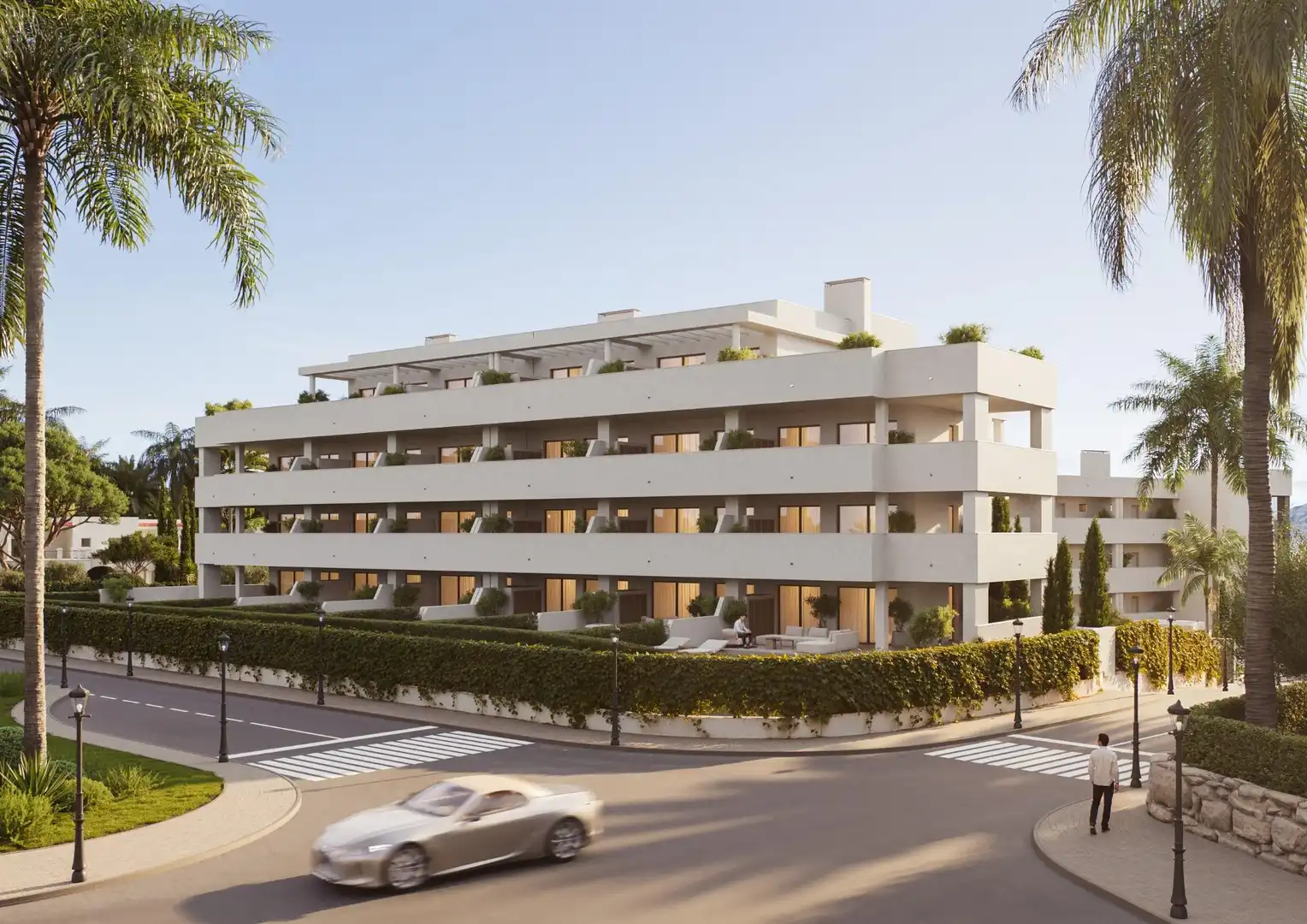 Vista exterior de Pis en venda en Manilva amb Aire condicionat, Terrassa i Piscina comunitària