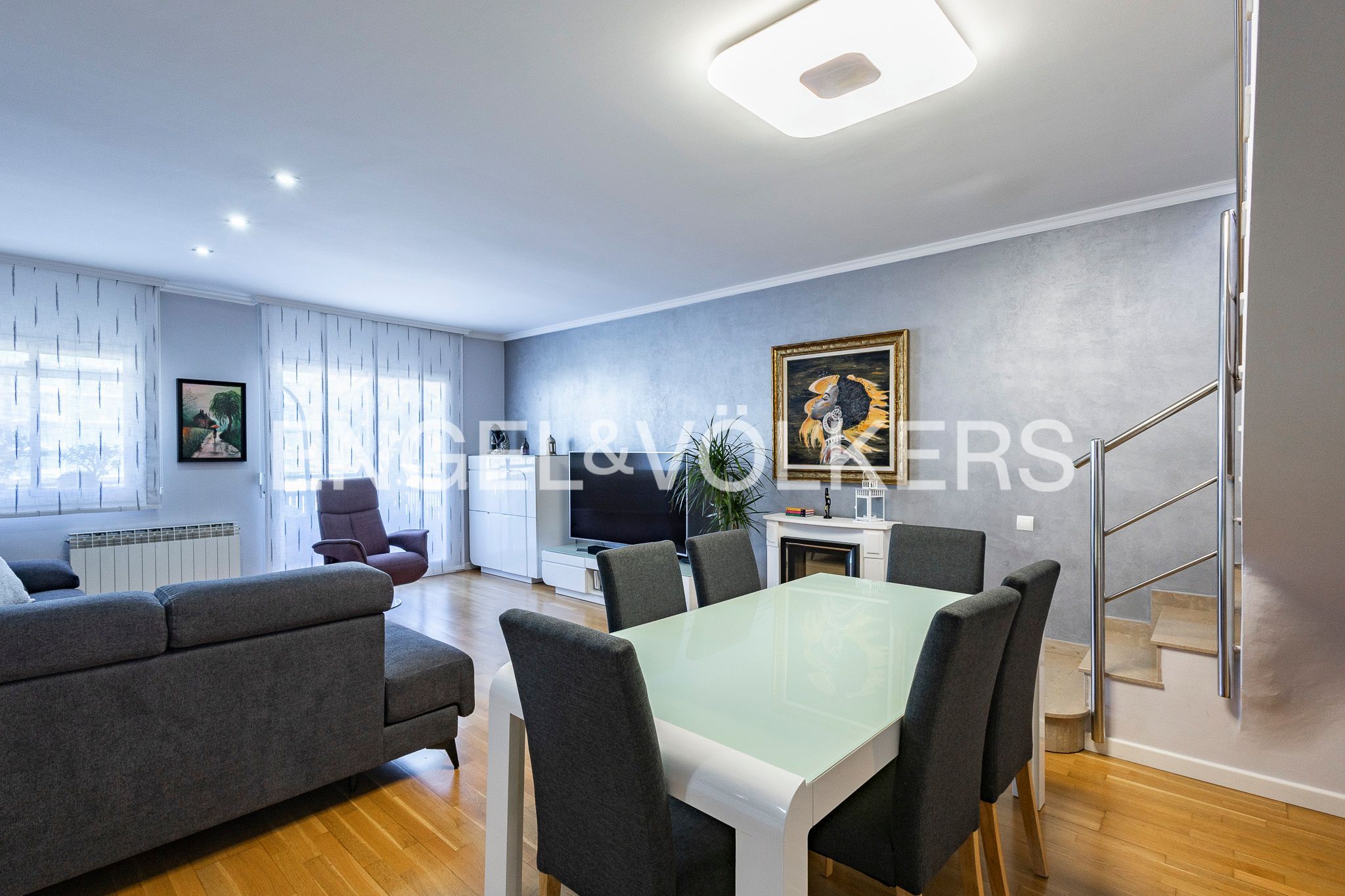 Wohnzimmer von Maisonette zum Verkauf in Molins de Rei mit Klimaanlage, Heizung und Parkett