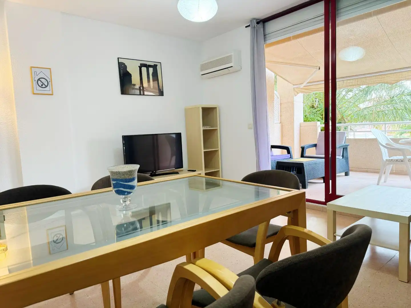 Dining room of Apartments for rent in El Campello  with Air Conditioner, Private garden and Terrace