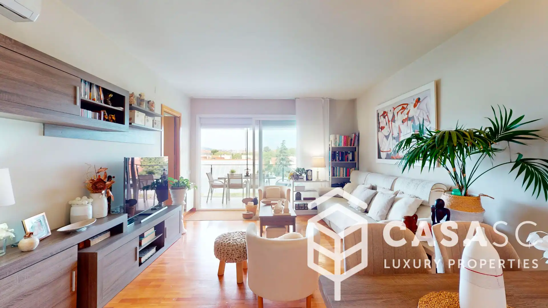 Sala de estar de Ático en venta en Sant Cugat del Vallès con Aire acondicionado, Calefacción y Parquet