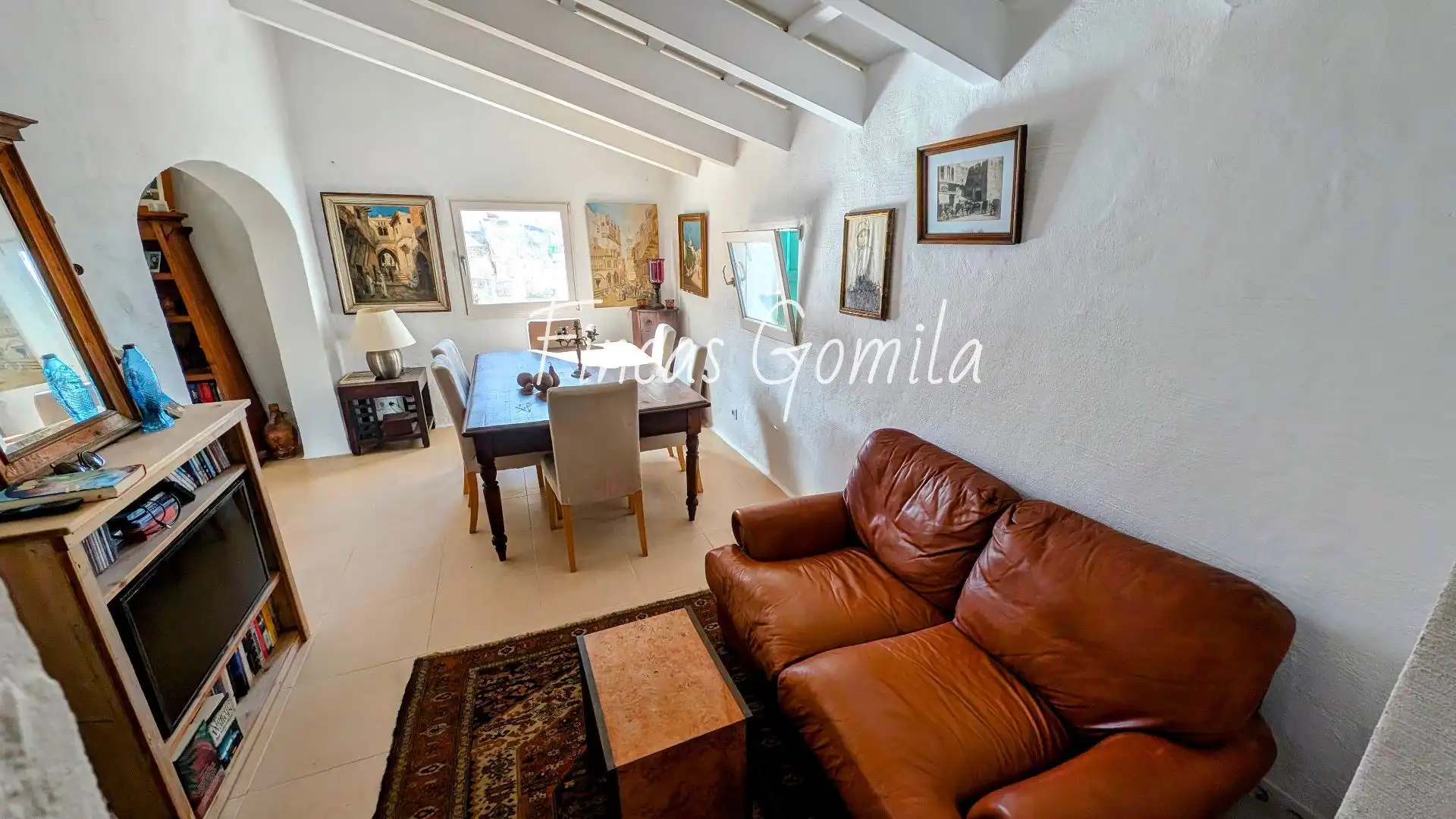 Sala de estar de Finca rústica en venta en Sant Lluís con Jardín privado