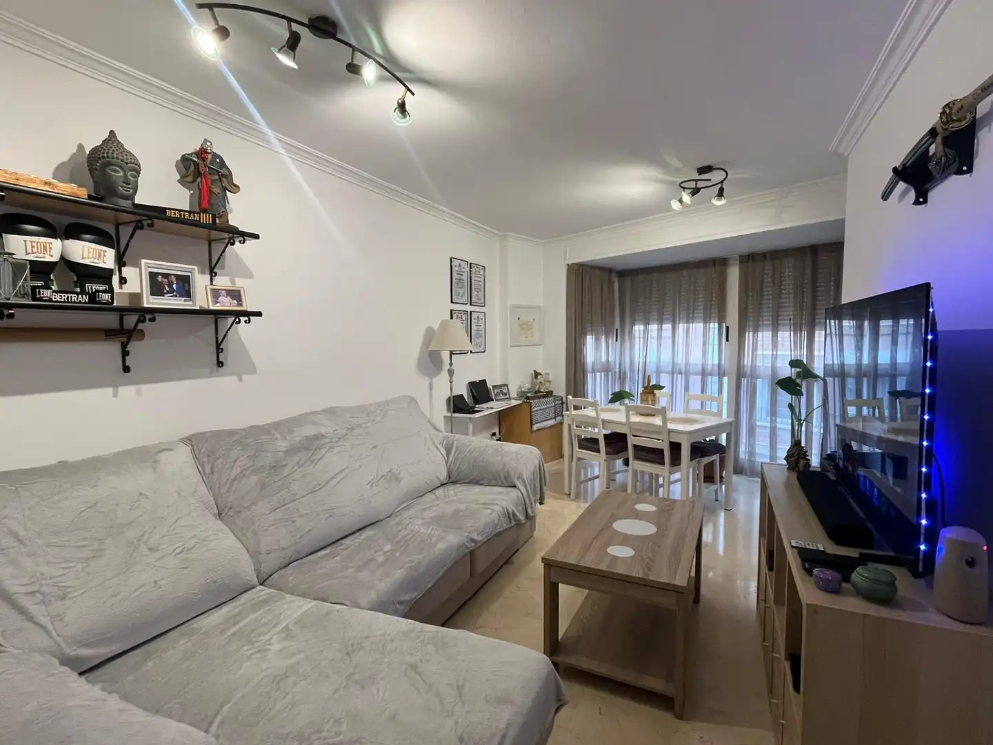 Sala de estar de Piso en venta en Lleida con Calefacción, Trastero y Amueblado