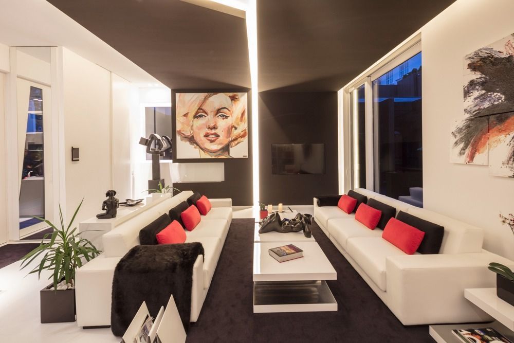 Sala d'estar de Casa o xalet en venda en  Madrid Capital amb Aire condicionat, Terrassa i Traster