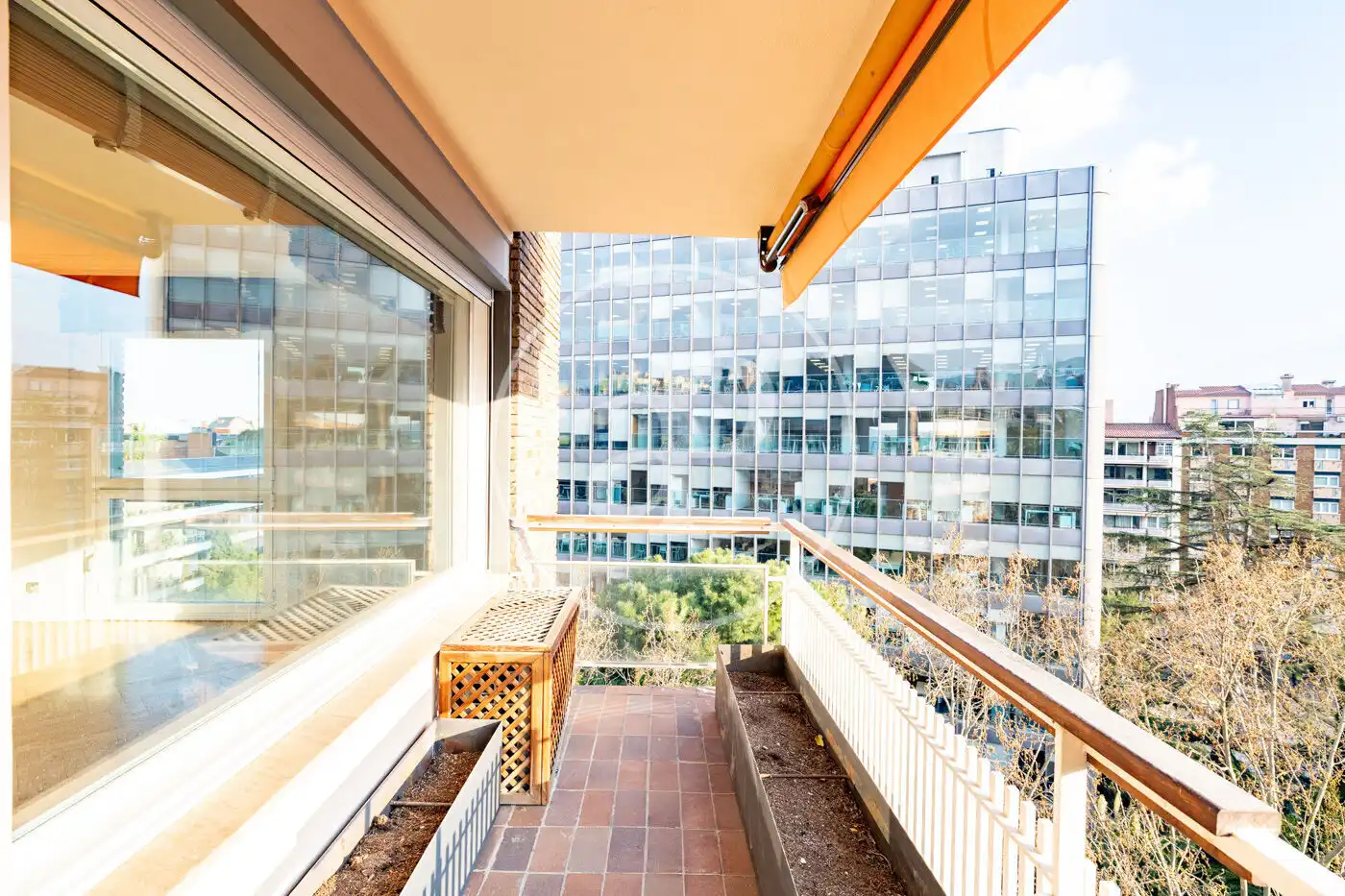 Balcony of Flat for rent in Barcelona  with Air Conditioner, Heating and Terrace