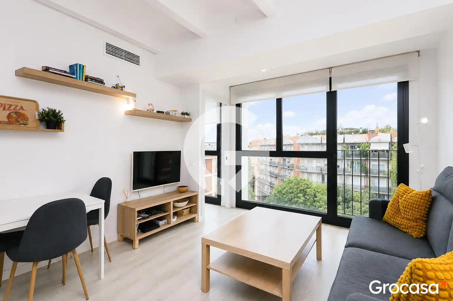 Sala de estar de Piso en venta en Barcelona con Aire acondicionado, Calefacción y Terraza