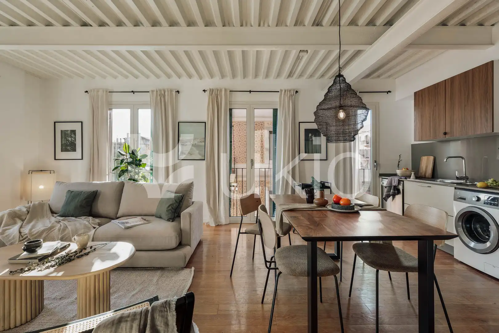 Wohnzimmer von Wohnungen zur Miete in Barcelona mit Klimaanlage, Heizung und Möbliert