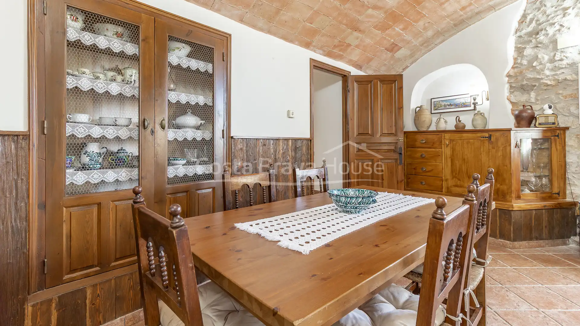 Dining room of Country homes for sale in Begur  with Air Conditioner, Heating and Private garden