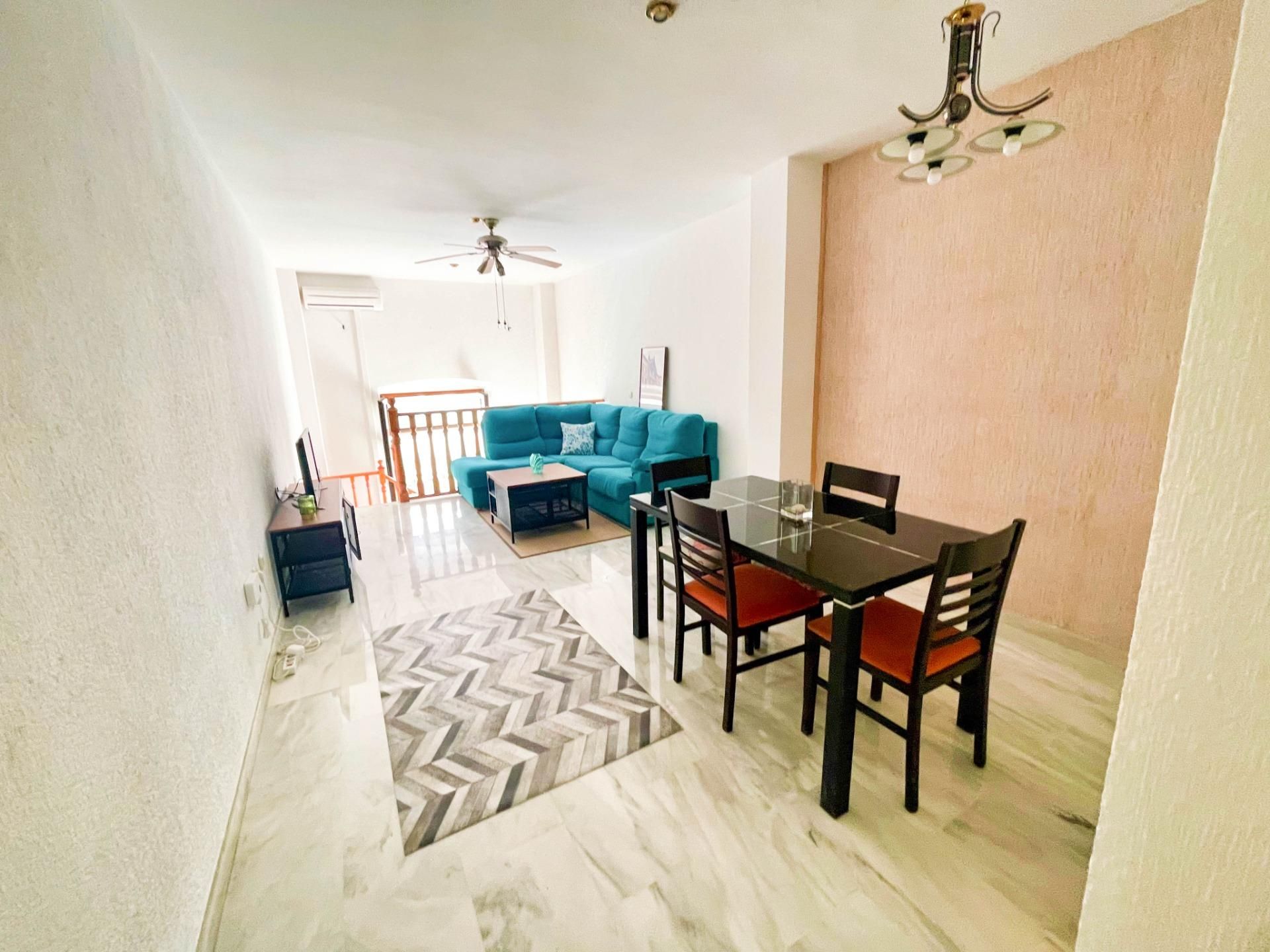 Living room of Single-family semi-detached for sale in  Almería Capital  with Furnished, Balcony and Alarm