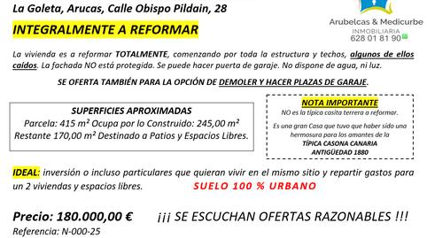 Foto 2 de Casa o xalet en venda a Calle Obispo Pildain, 28, La Montañeta - La Goleta - El Cerrillo, Las Palmas