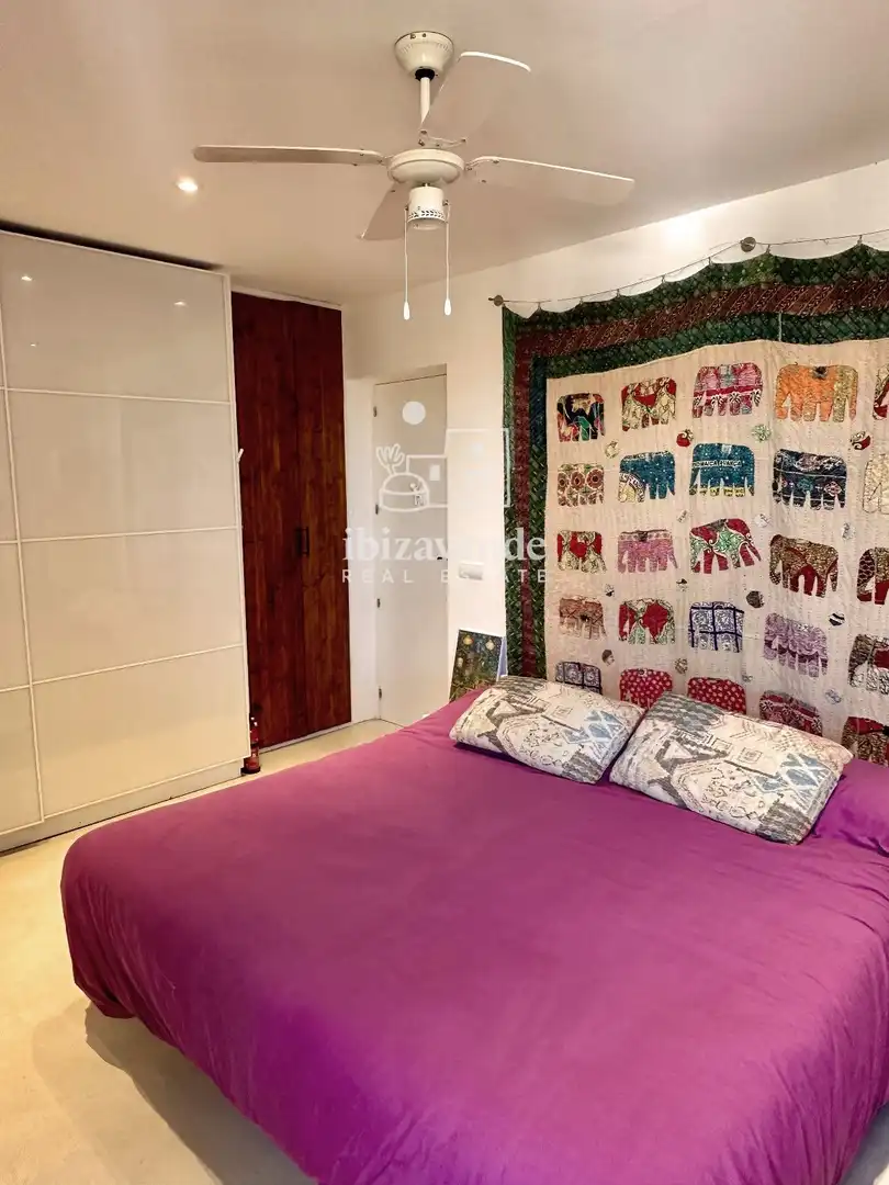 Schlafzimmer von Wohnung zur Miete in Sant Josep de sa Talaia mit Klimaanlage, Terrasse und Möbliert