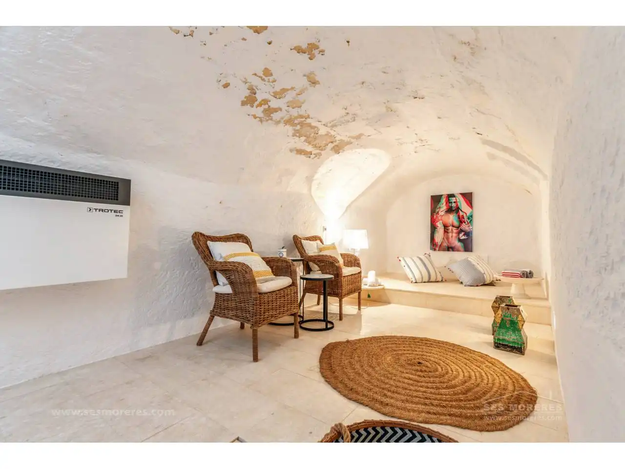Sala d'estar de Casa o xalet en venda en Es Migjorn Gran amb Aire condicionat, Calefacció i Terrassa