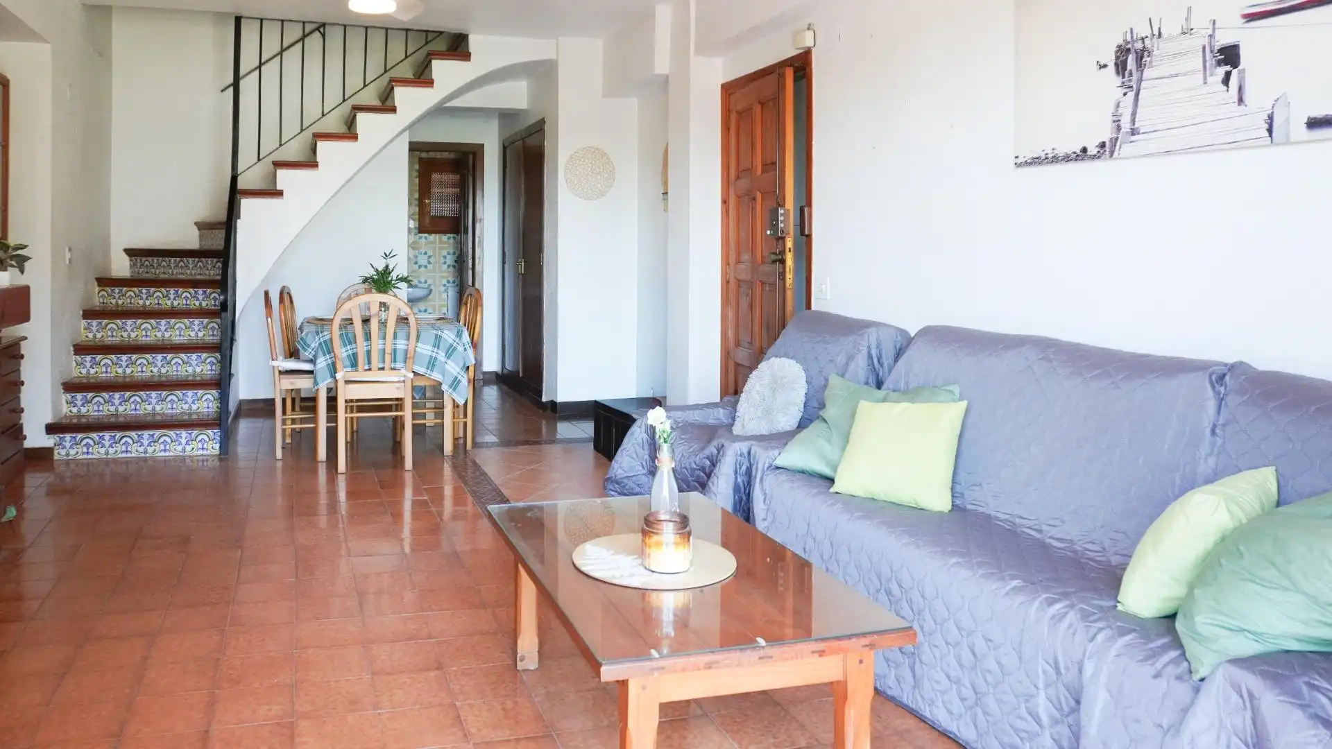 Wohnzimmer von Dachboden zum Verkauf in El Puig de Santa Maria mit Privatgarten, Terrasse und Balkon