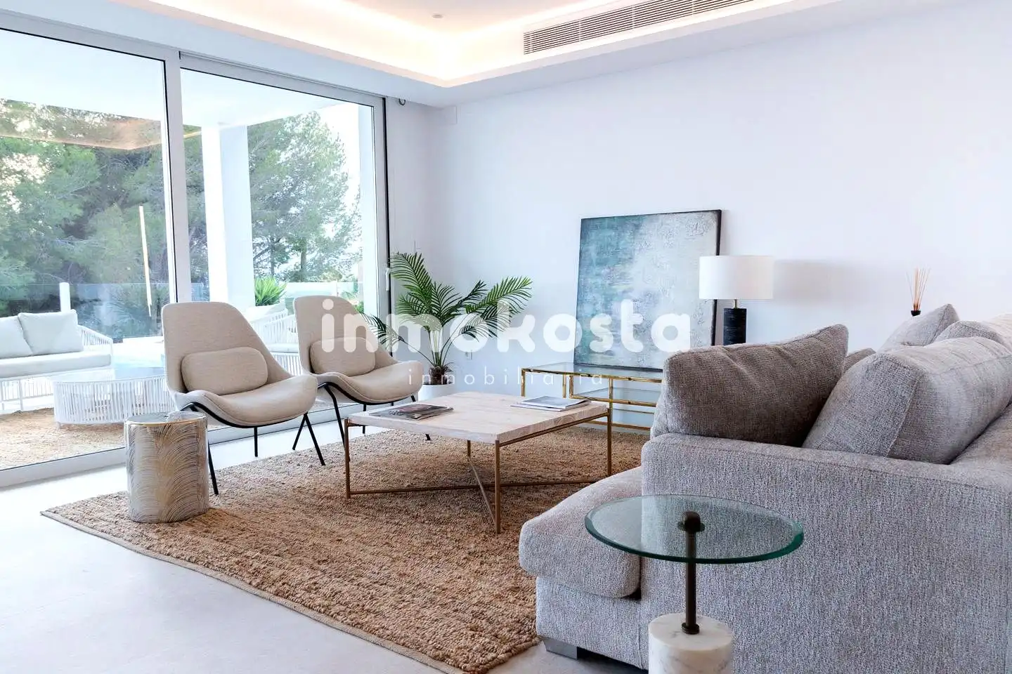 Sala de estar de Casa o chalet en venta en Altea con Aire acondicionado, Jardín privado y Terraza