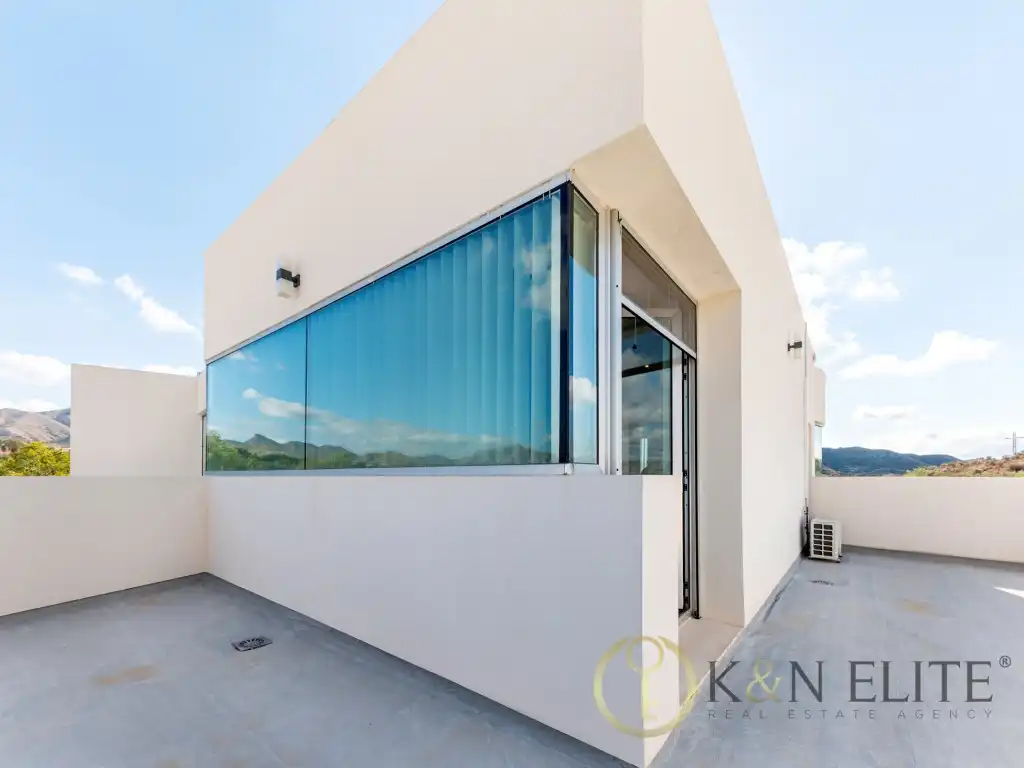 Exterior view of Houses for sale in Petrer  with Air Conditioner, Private garden and Swimming Pool