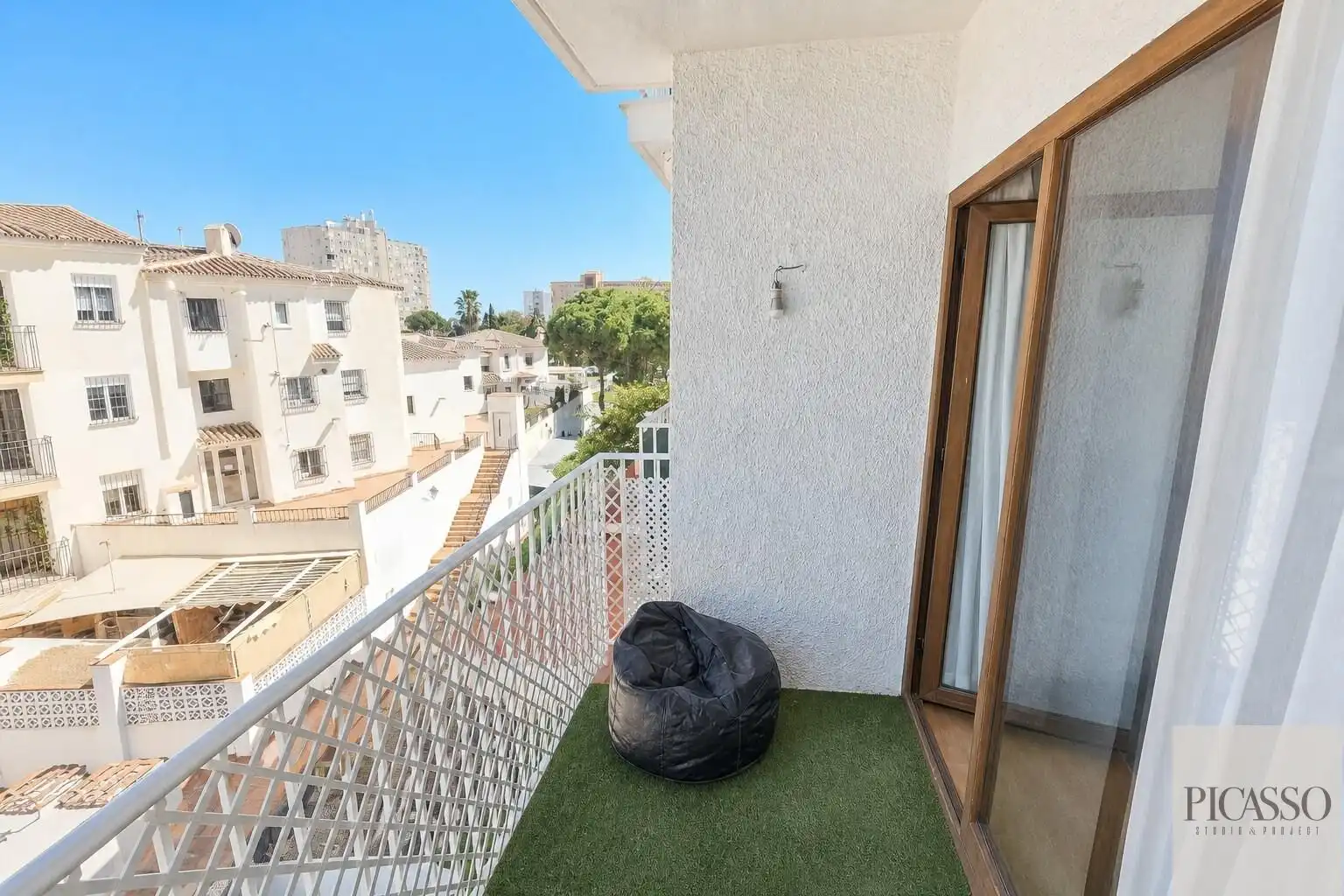 Terrasse von Wohnung zum Verkauf in Torremolinos mit Klimaanlage, Heizung und Privatgarten