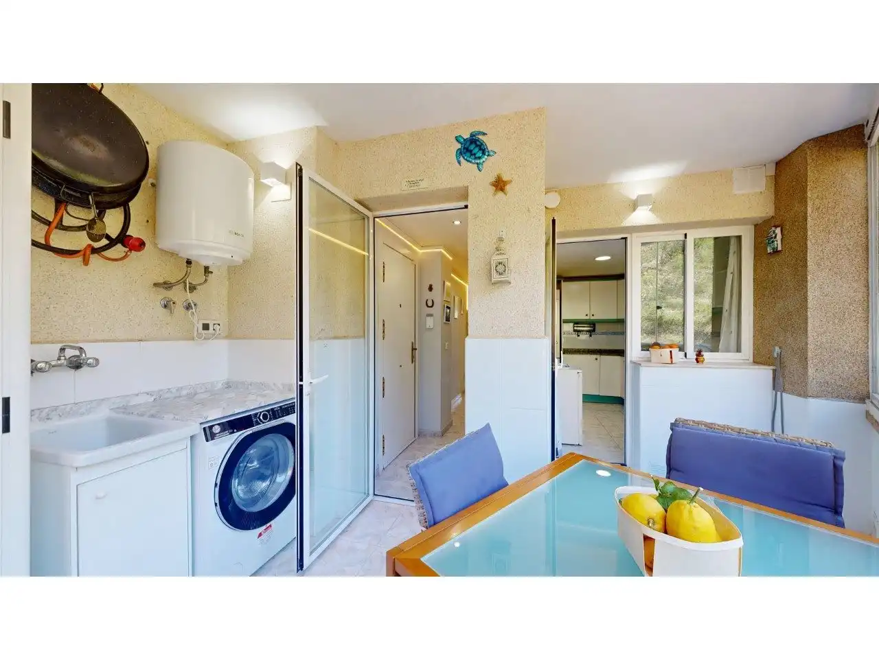 Kitchen of Flat for sale in Cullera  with Air Conditioner, Private garden and Terrace