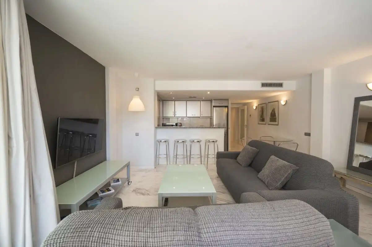 Living room of Flat for rent in Eivissa  with Air Conditioner, Heating and Swimming Pool