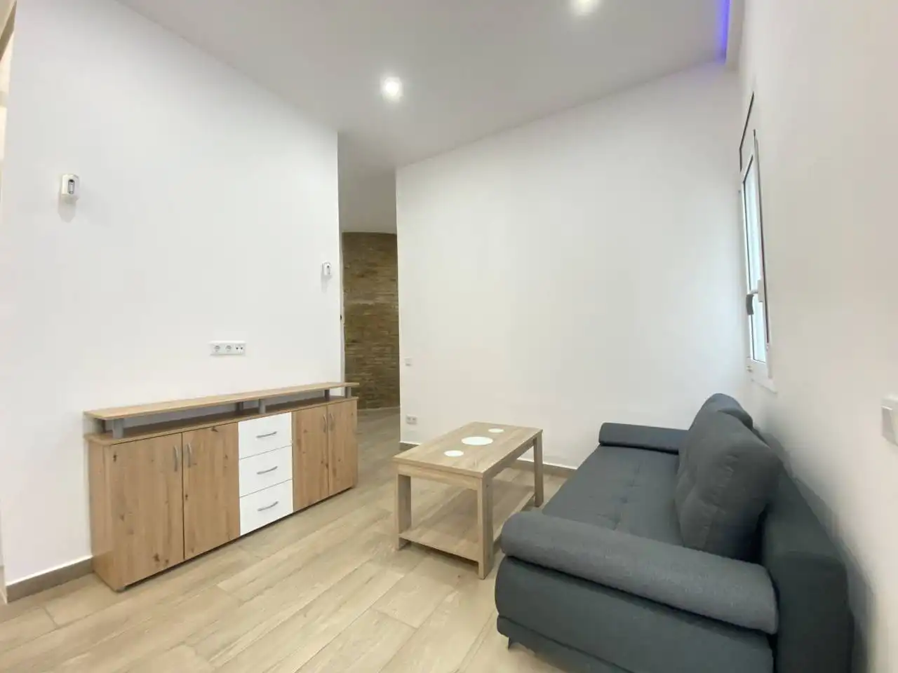 Sala de estar de Estudio en venta en Barcelona con Aire acondicionado, Amueblado y Alarma