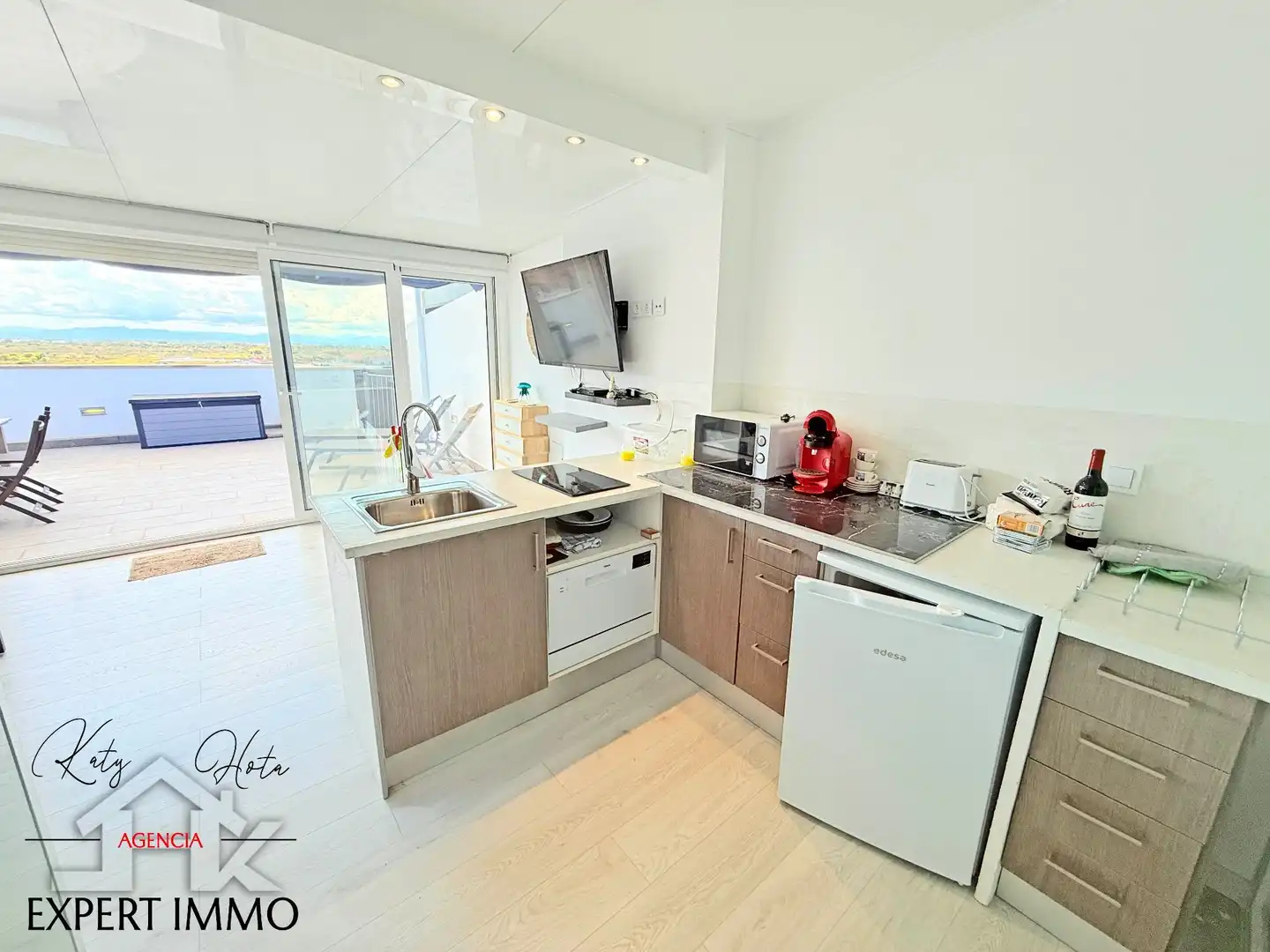 Cocina de Apartamento en venta en Roses con Aire acondicionado, Calefacción y Terraza