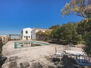 Jardí de Finca rústica en venda en Badajoz amb Jardí privat, Terrassa i Piscina