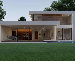 Vista exterior de Casa o xalet en venda en Aspe amb Aire condicionat, Jardí privat i Terrassa