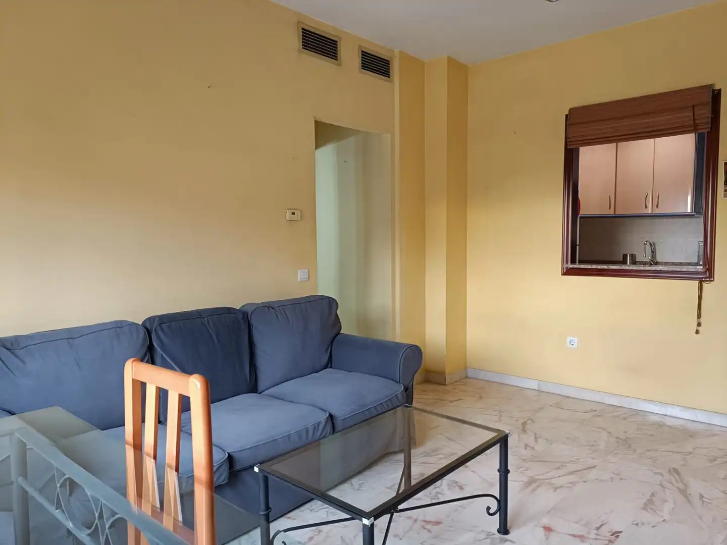 Sala de estar de Apartamento de alquiler en Sevilla con Aire acondicionado, Calefacción y Jardín privado