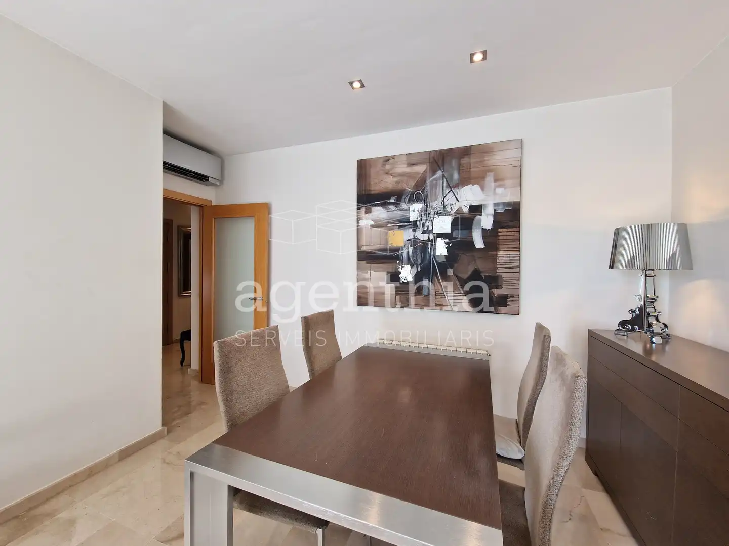 Esszimmer von Wohnung zum Verkauf in Girona mit Klimaanlage, Heizung und Terrasse