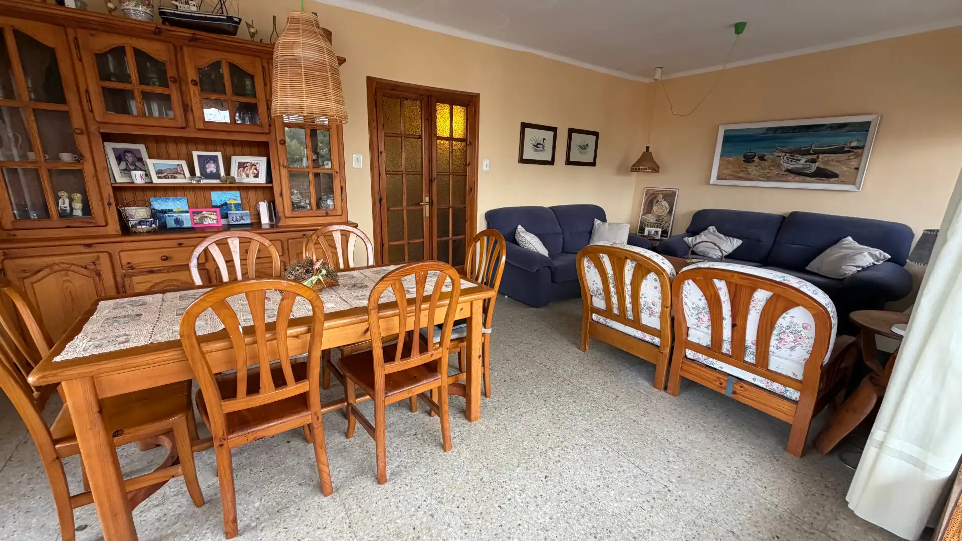 Dining room of Flat for sale in Torredembarra  with Terrace, Furnished and Oven
