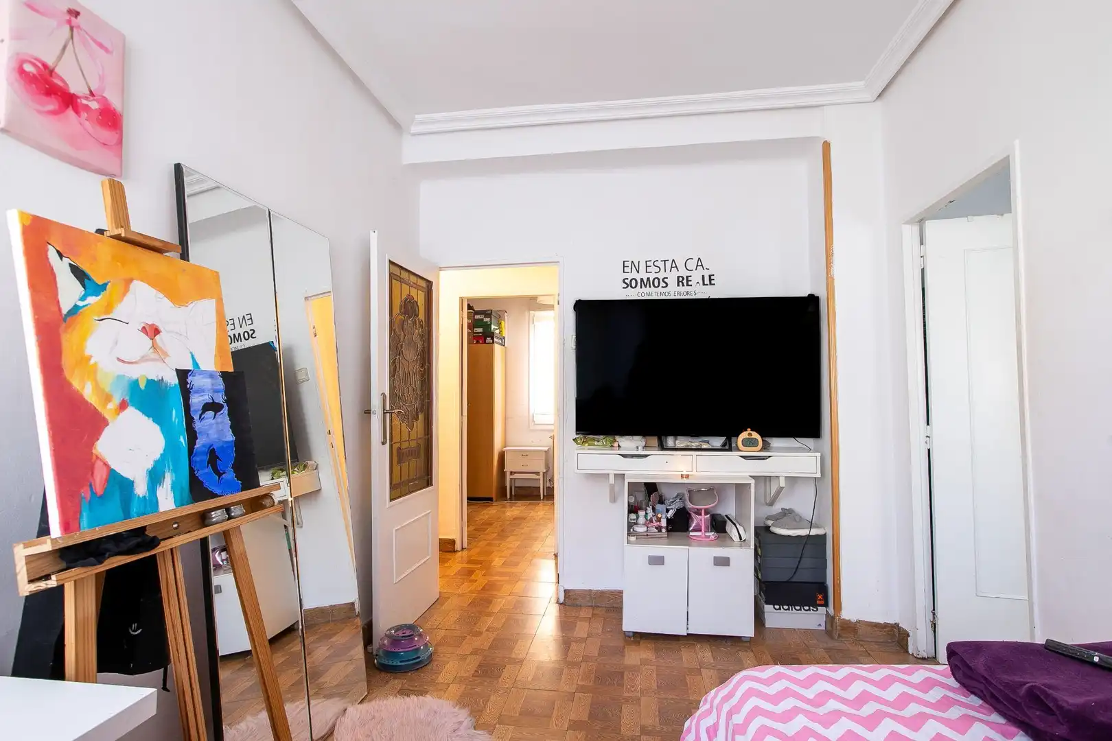 Bedroom of Flat for sale in  Pamplona / Iruña  with Heating, Terrace and Furnished