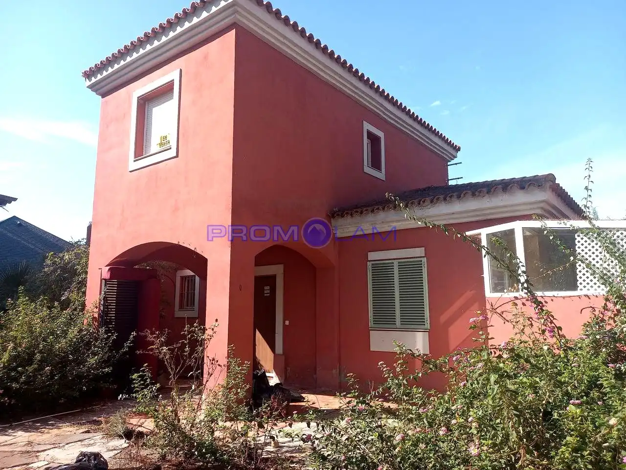 Vista exterior de Casa o chalet en venta en Bollullos de la Mitación con Jardín privado y Piscina