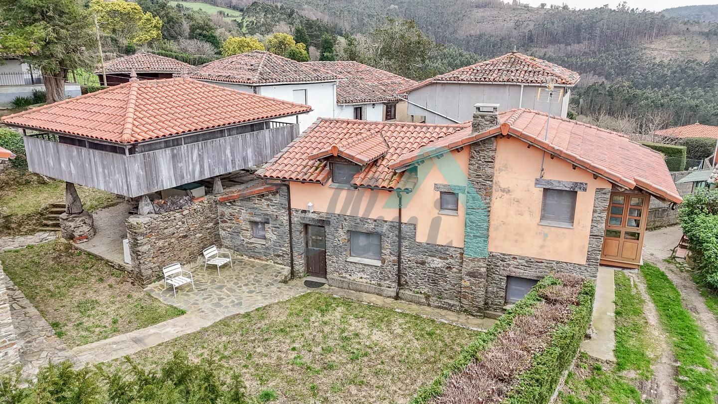 Vista exterior de Casa o xalet en venda en Cudillero amb Calefacció, Jardí privat i Parquet