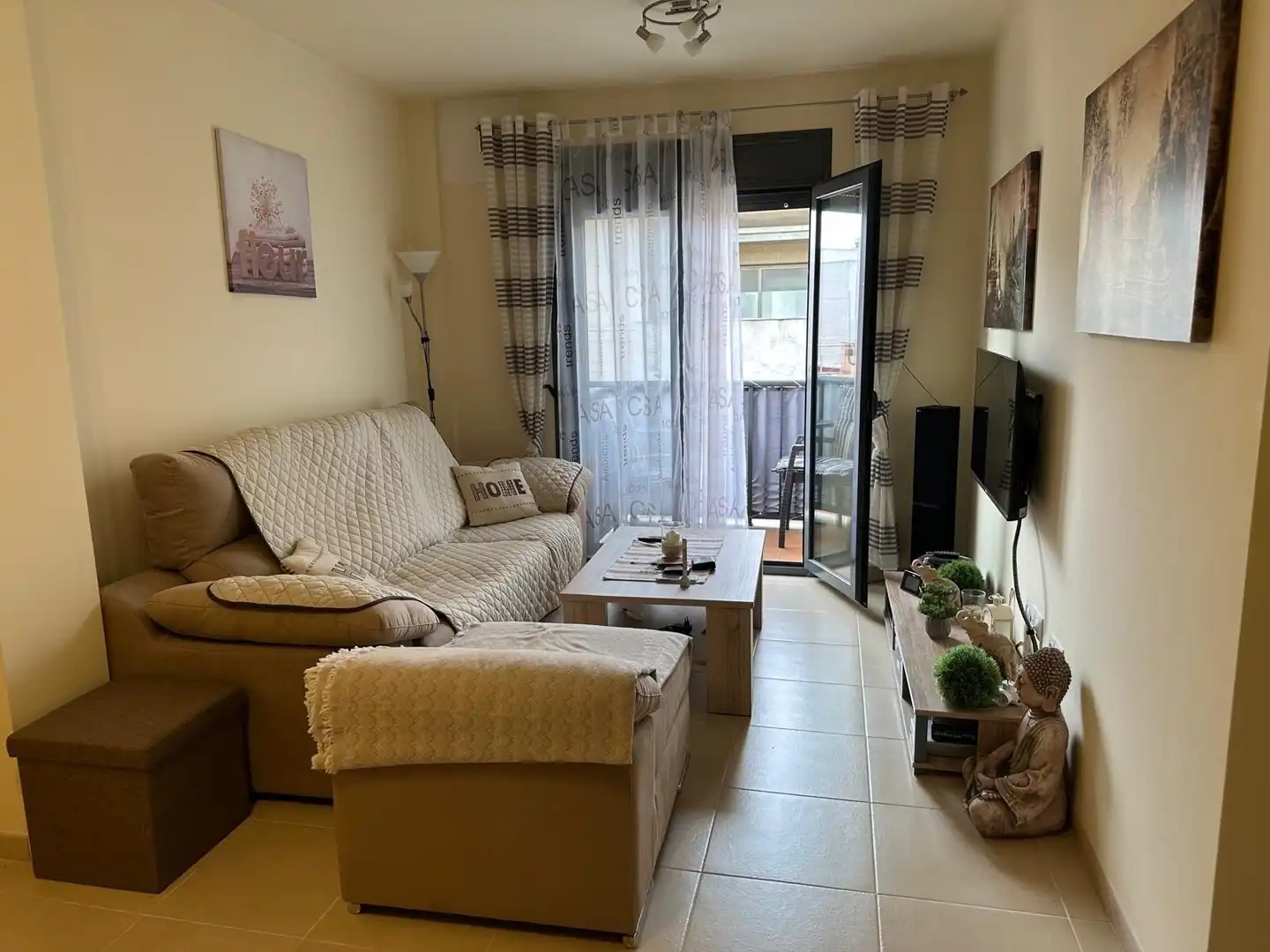 Sala de estar de Piso en venta en Amposta con Aire acondicionado y Balcón