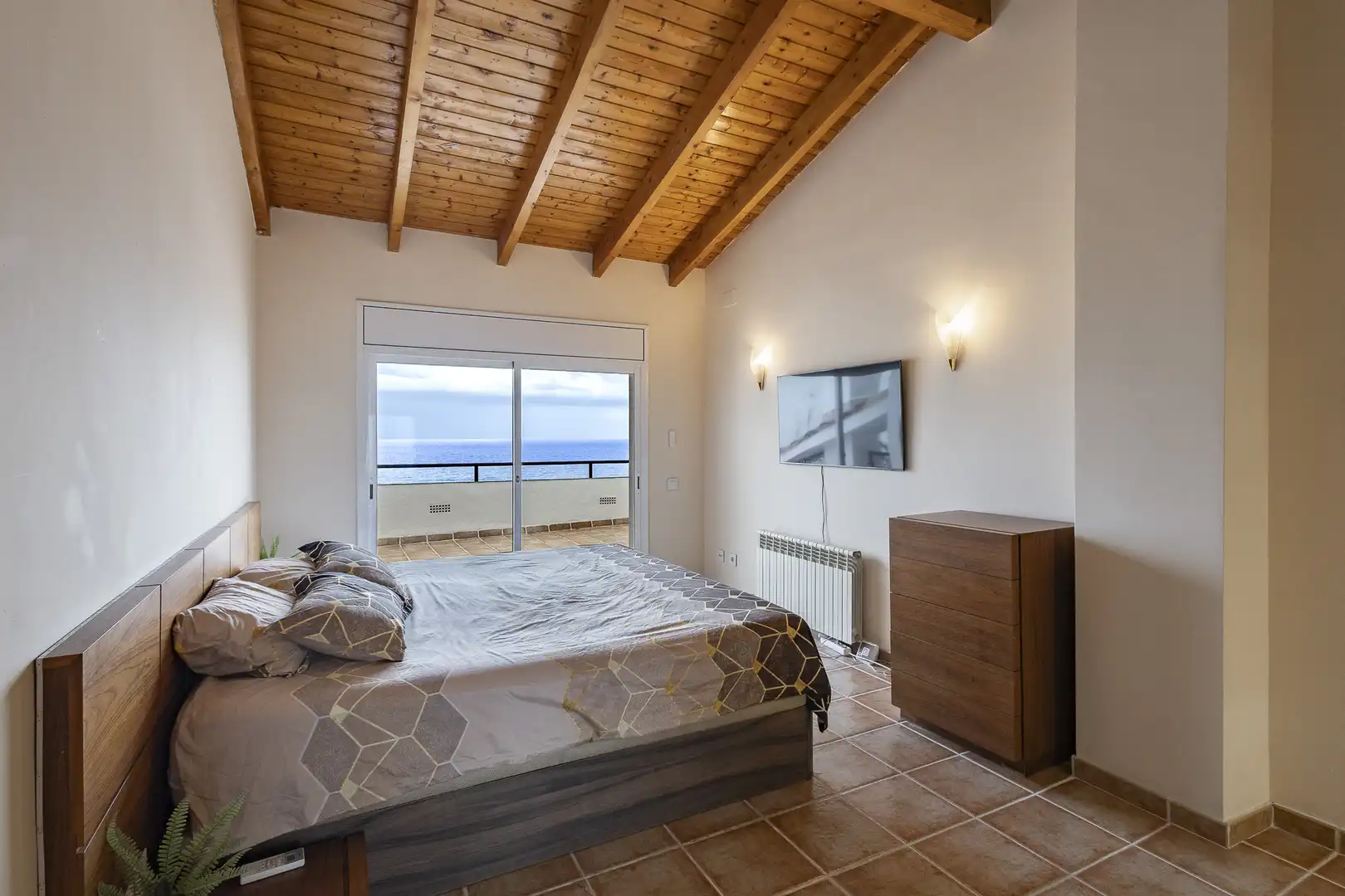 Schlafzimmer von Haus oder Chalet zur Miete in Sitges mit Klimaanlage, Heizung und Privatgarten