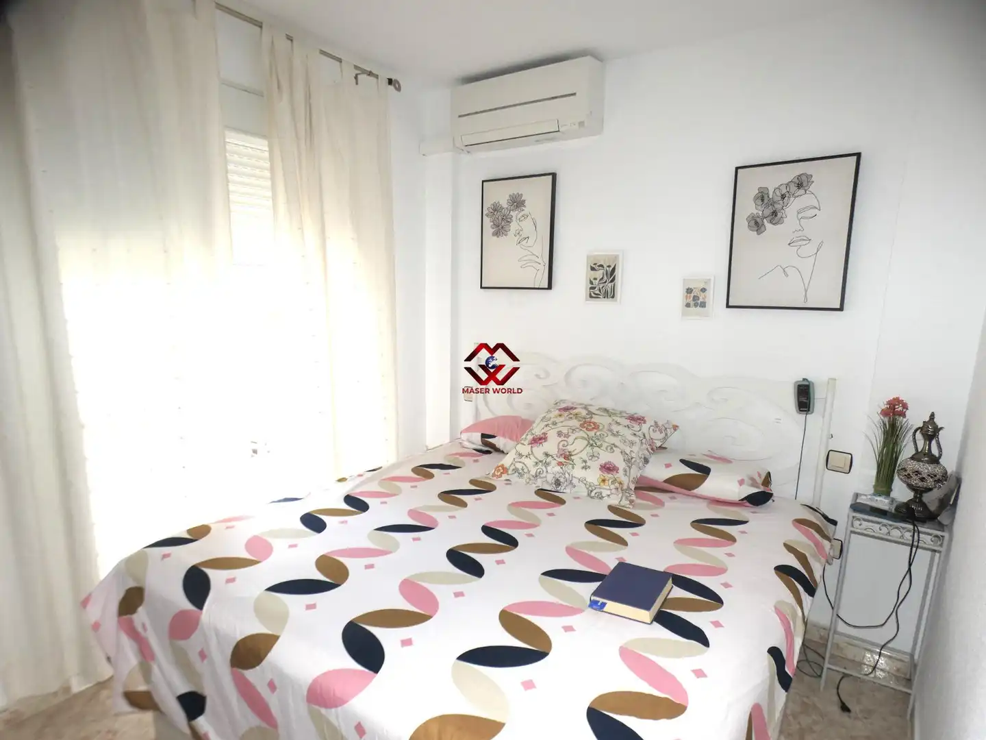 Schlafzimmer von Maisonette zum Verkauf in Mazarrón mit Klimaanlage, Terrasse und Möbliert