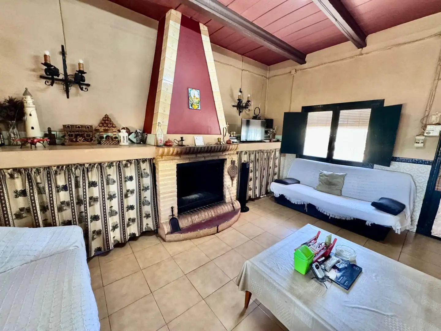 Sala d'estar de Finca rústica en venda en Membrilla