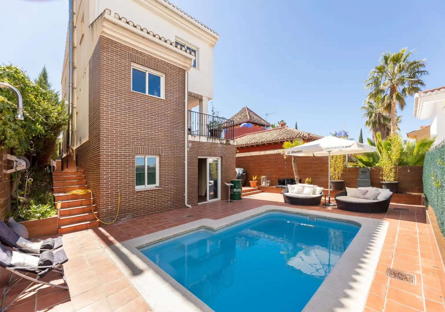 Piscina de Casa o xalet en venda en Monachil amb Calefacció, Jardí privat i Terrassa