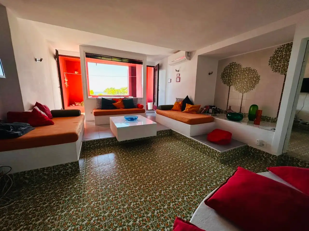 Wohnzimmer von Wohnungen zum Verkauf in Calpe / Calp mit Klimaanlage, Heizung und Privatgarten
