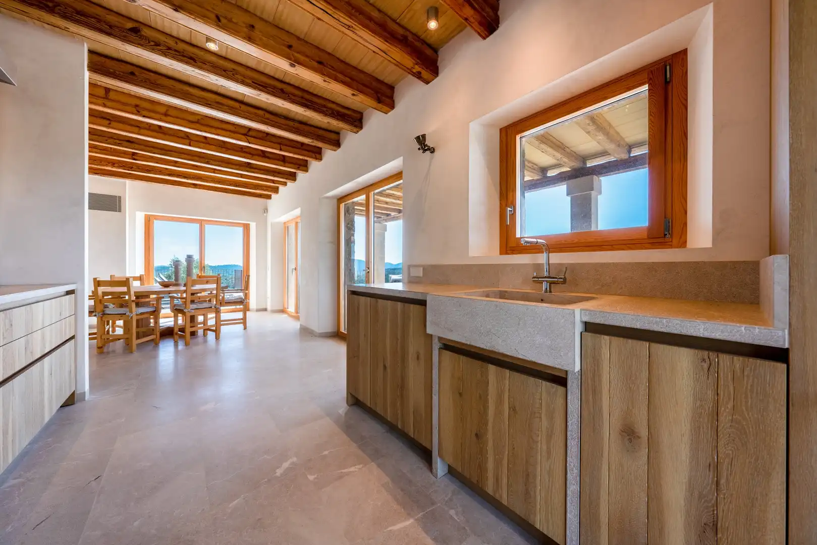 Küche von Country house zum Verkauf in Son Servera mit Klimaanlage, Heizung und Terrasse
