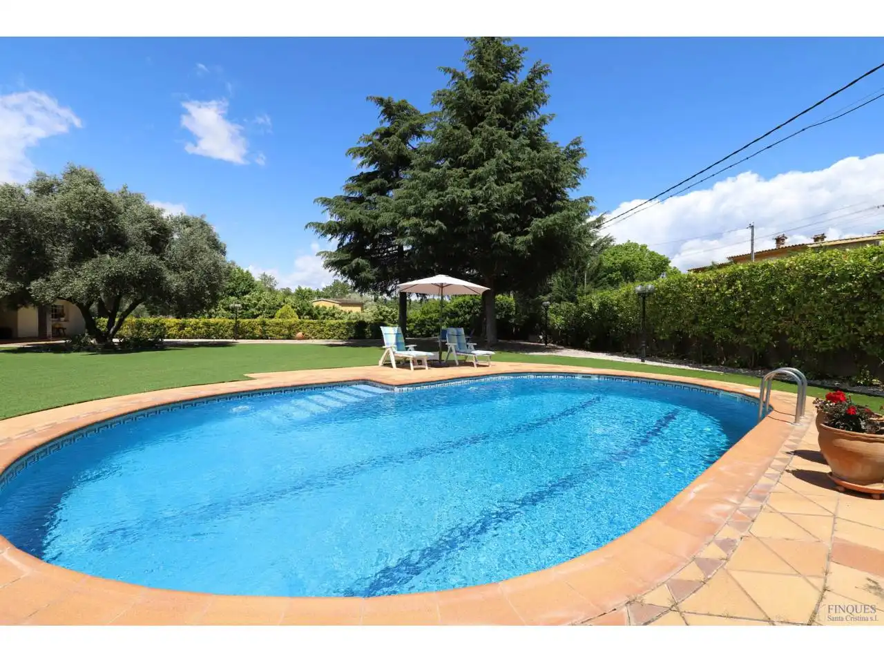 Swimming pool of Houses for sale in Caldes de Malavella  with Heating, Private garden and Terrace