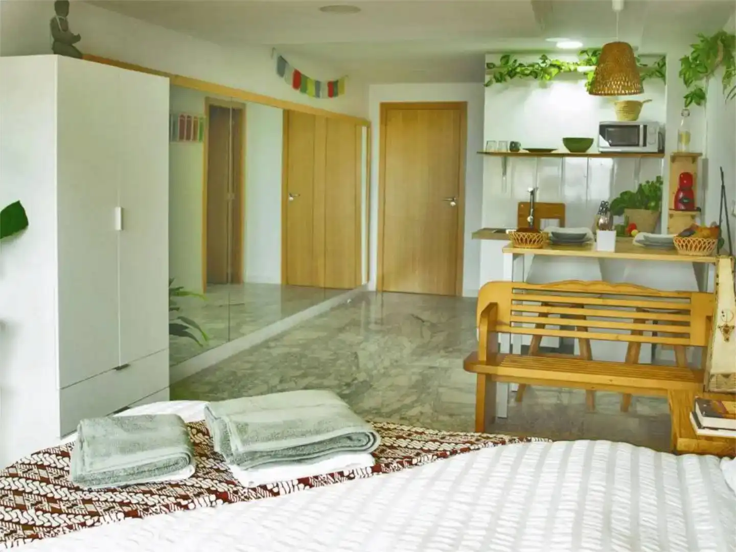 Schlafzimmer von Loft zur Miete in Santa Pola mit Klimaanlage und Möbliert